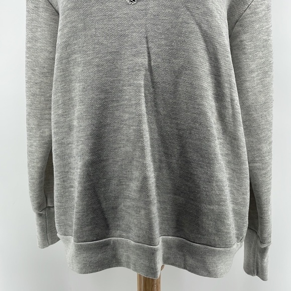 LNA heathered gray pullover crossed over revolve lounge sweatshirt top size M - Picture 5 of 8
